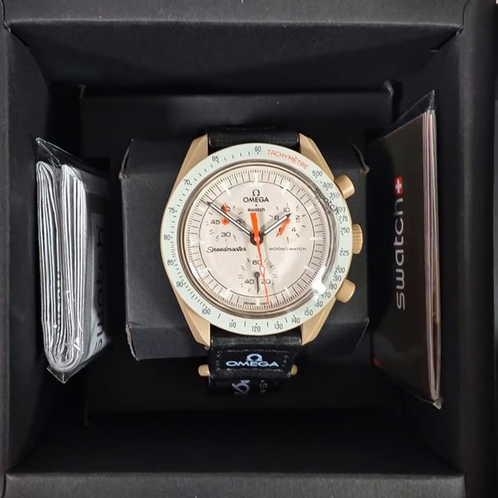 Swatch X Omega Bioceramic Moonswatch Mission To The Jupiter Watch